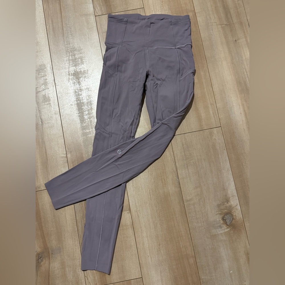 Lululemon Grey/Lavender Fast & Free Leggings